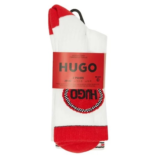 Hugo Bodywear Skarpety 3-pack QS RIB RACING CC 39/42 okazyjna cena Gomez Fashion Store