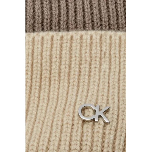 Calvin Klein Wełniana czapka | z dodatkiem kaszmiru Calvin Klein One Size okazja Gomez Fashion Store