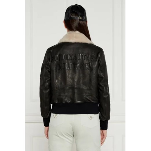 Aeronautica Militare Skórzana kurtka bomber | Regular Fit Aeronautica Militare 36 wyprzedaż Gomez Fashion Store