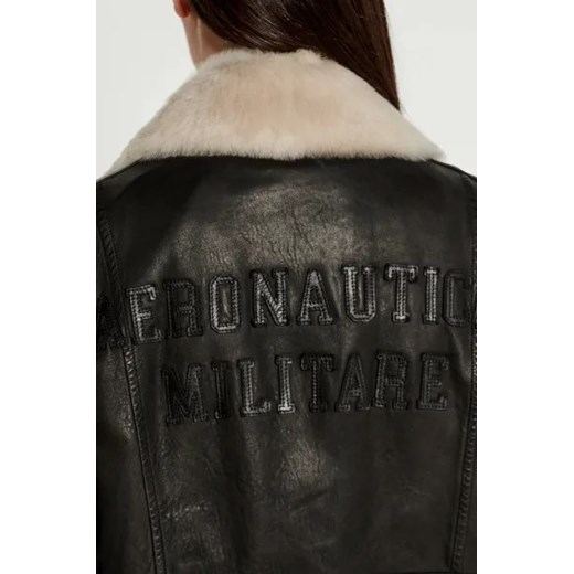 Aeronautica Militare Skórzana kurtka bomber | Regular Fit Aeronautica Militare 36 okazja Gomez Fashion Store