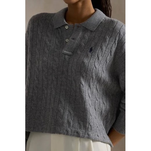 POLO RALPH LAUREN Wełniany sweter | Cropped Fit | z dodatkiem kaszmiru Polo Ralph Lauren XS wyprzedaż Gomez Fashion Store