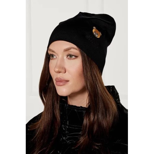 Moschino Wełniana czapka Moschino One Size okazyjna cena Gomez Fashion Store