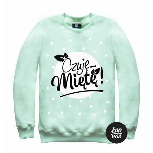 Bluza Miętowa ,,Czuję Miętę " mybaze-com jesień