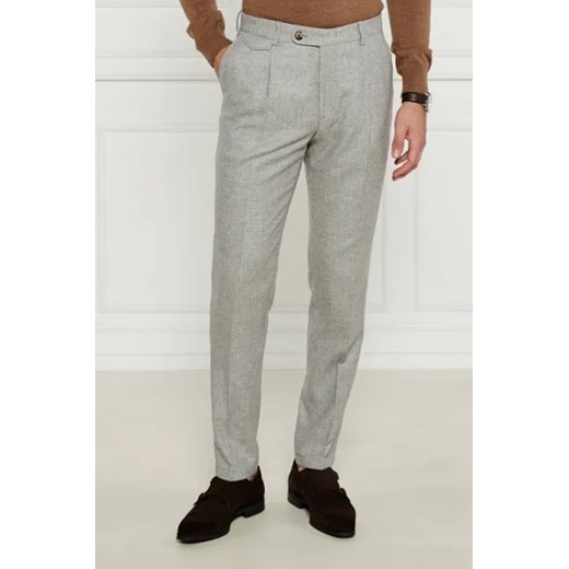 Windsor Wełniane spodnie 13 Silvi | Regular Fit | z dodatkiem kaszmiru Windsor 46 Gomez Fashion Store wyprzedaż