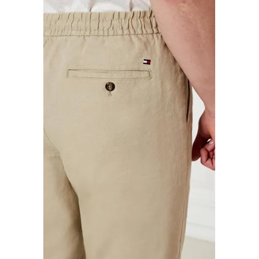 Tommy Hilfiger Lniane spodnie chino HARLEM | Relaxed fit Tommy Hilfiger 31/32 okazja Gomez Fashion Store