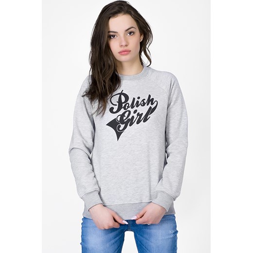 Bluza szara POLISH GIRL basic / casual mybaze-com miękkie