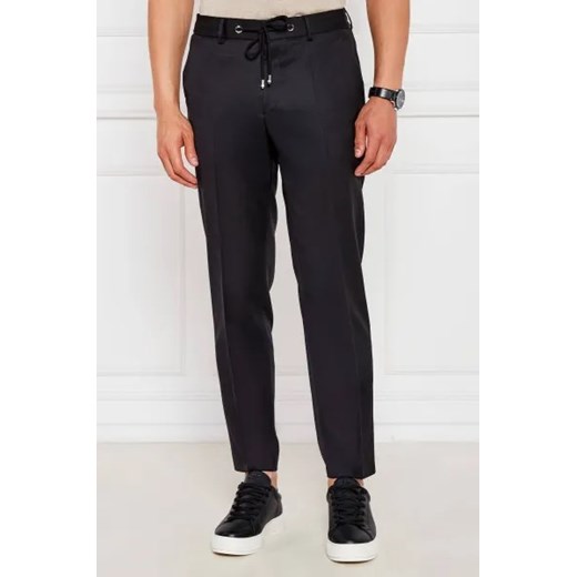 BOSS BLACK Wełniane spodnie H-Genius-DS-B1 | Slim Fit 52 Gomez Fashion Store