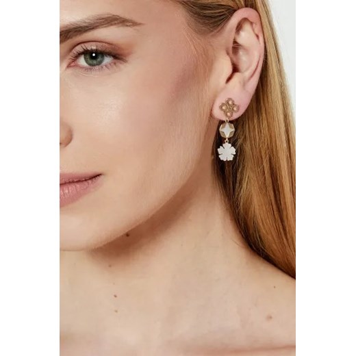 TORY BURCH Kolczyki Kira Clover Linear Tory Burch One Size okazyjna cena Gomez Fashion Store
