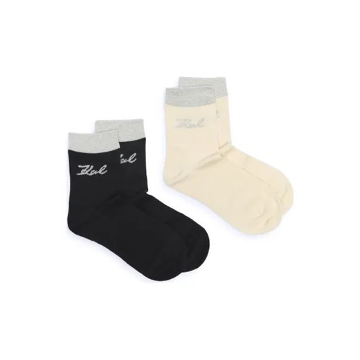 Karl Lagerfeld Skarpety 2-pack k/signature Karl Lagerfeld One Size wyprzedaż Gomez Fashion Store