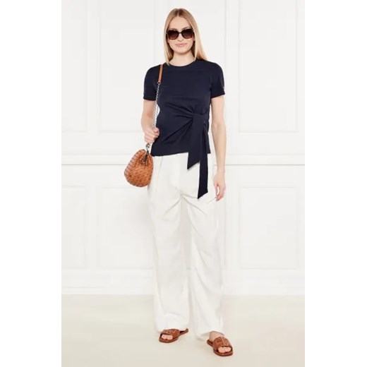 Tommy Hilfiger Spodnie | flare fit | z dodatkiem lnu Tommy Hilfiger 42 okazja Gomez Fashion Store