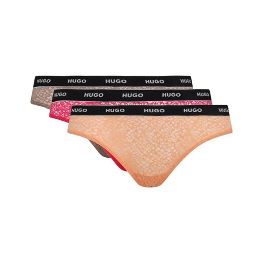 Hugo Bodywear Koronkowe stringi 3-pack ze sklepu Gomez Fashion Store w kategorii Majtki damskie - zdjęcie 184503694