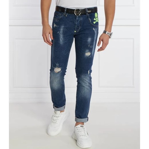Philipp Plein Jeansy Skull&Bones | Straight fit ze sklepu Gomez Fashion Store w kategorii Jeansy męskie - zdjęcie 184504883