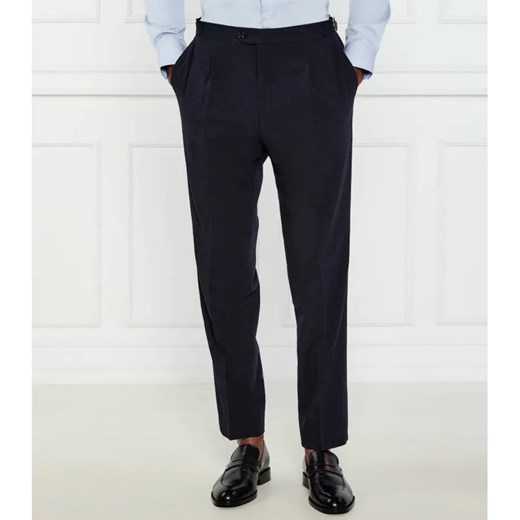 Oscar Jacobson Spodnie Seersucker | Regular Fit | z dodatkiem wełny ze sklepu Gomez Fashion Store w kategorii Spodnie męskie - zdjęcie 184504974