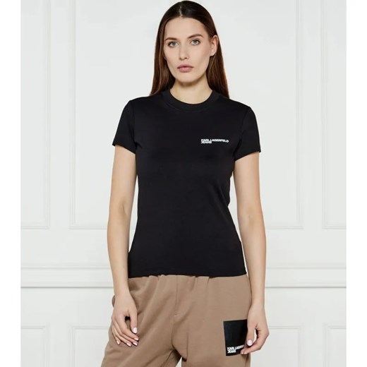 Karl Lagerfeld Jeans T-shirt | Slim Fit ze sklepu Gomez Fashion Store w kategorii Bluzki damskie - zdjęcie 184505202