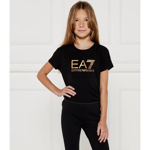EA7 T-shirt | Regular Fit ze sklepu Gomez Fashion Store w kategorii Bluzki dziewczęce - zdjęcie 184505434