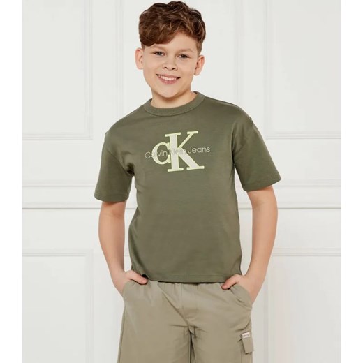 Calvin Klein Jeans T-shirt | Regular Fit ze sklepu Gomez Fashion Store w kategorii T-shirty chłopięce - zdjęcie 184505513
