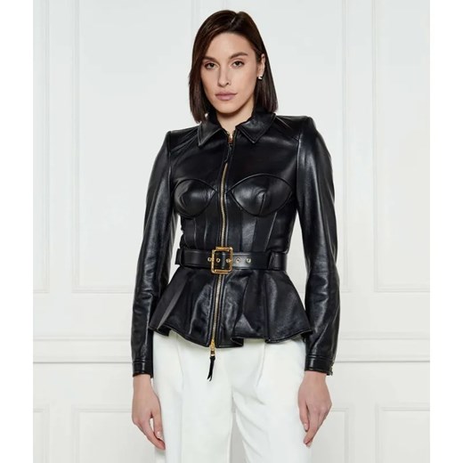 Elisabetta Franchi Skórzana kurtka | Slim Fit ze sklepu Gomez Fashion Store w kategorii Kurtki damskie - zdjęcie 184505810