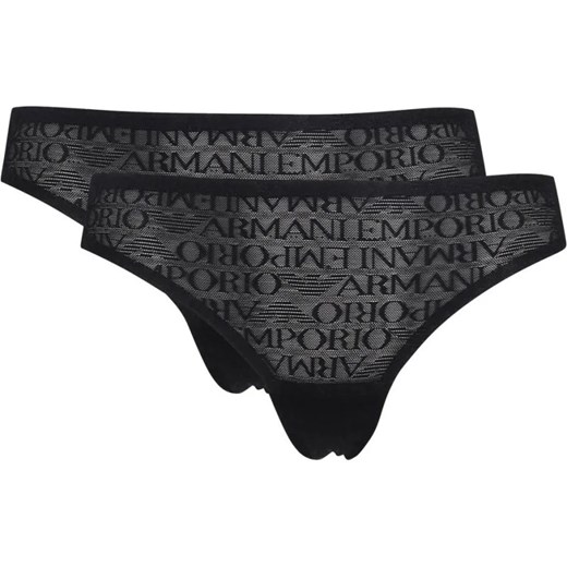 Emporio Armani Koronkowe stringi 2-pack ze sklepu Gomez Fashion Store w kategorii Majtki damskie - zdjęcie 184505842