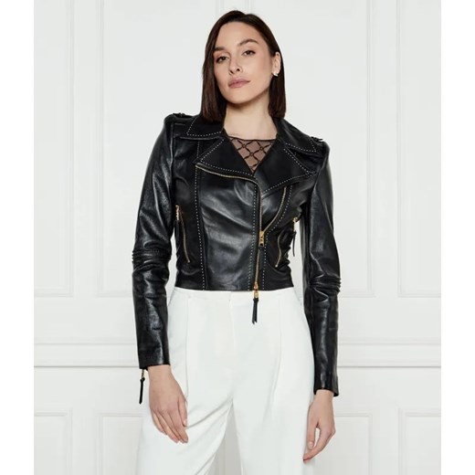 Elisabetta Franchi Skórzana kurtka | Slim Fit ze sklepu Gomez Fashion Store w kategorii Kurtki damskie - zdjęcie 184505981