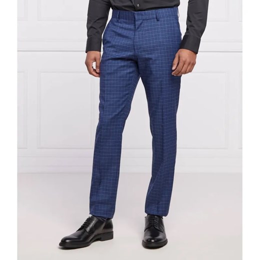 BOSS BLACK Wełniane spodnie H-Genius-MM-222 | Slim Fit ze sklepu Gomez Fashion Store w kategorii Spodnie męskie - zdjęcie 184506072