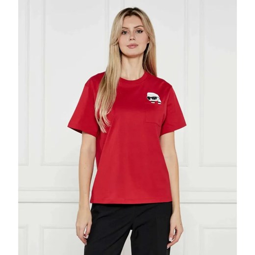 Karl Lagerfeld T-shirt IKON RS PEAK-A-BOO | Oversize fit ze sklepu Gomez Fashion Store w kategorii Bluzki damskie - zdjęcie 184506214