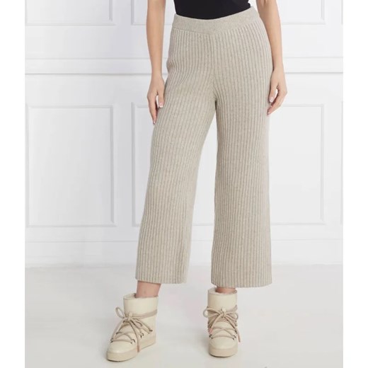 Marc O' Polo Wełniane spodnie dzianinowe | Relaxed fit ze sklepu Gomez Fashion Store w kategorii Spodnie damskie - zdjęcie 184506272