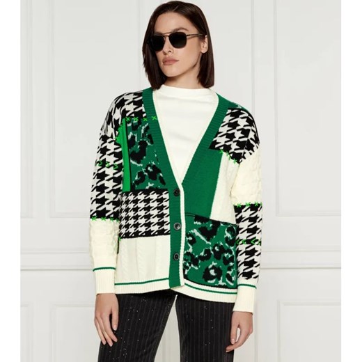 Marc Cain Wełniany kardigan | Relaxed fit ze sklepu Gomez Fashion Store w kategorii Swetry damskie - zdjęcie 184506933