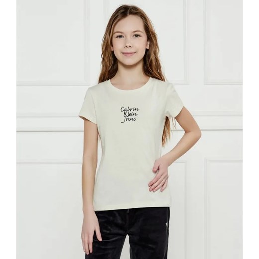 Calvin Klein Jeans T-shirt | Slim Fit ze sklepu Gomez Fashion Store w kategorii Bluzki dziewczęce - zdjęcie 184506982