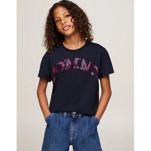 Tommy Hilfiger T-shirt | Regular Fit ze sklepu Gomez Fashion Store w kategorii Bluzki dziewczęce - zdjęcie 184507213