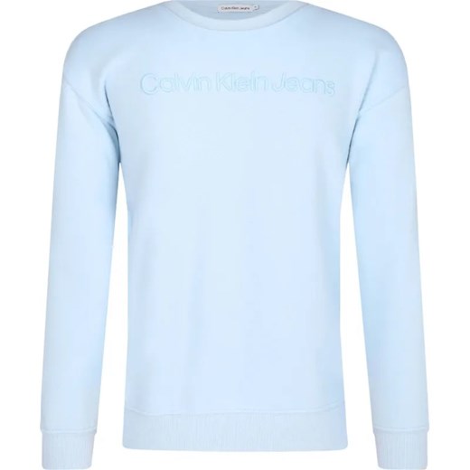 Calvin Klein Jeans Bluza RAISED INST. LOGO FLEECE CN | Regular Fit ze sklepu Gomez Fashion Store w kategorii Bluzy chłopięce - zdjęcie 184507273