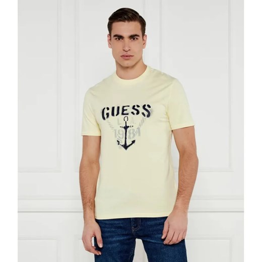 GUESS T-shirt Marine | Slim Fit ze sklepu Gomez Fashion Store w kategorii T-shirty męskie - zdjęcie 184507902