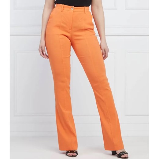 Pinko Lniane spodnie POLICORO | flare fit ze sklepu Gomez Fashion Store w kategorii Spodnie damskie - zdjęcie 184508021
