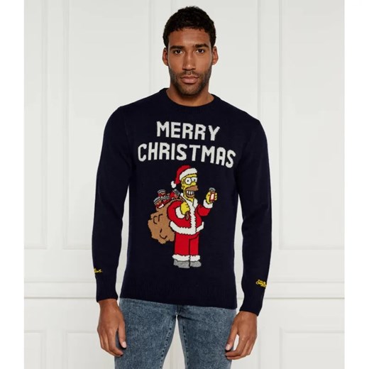 ST.Barth Sweter Heron ST. BARTH X THE SIMPSONS | Regular Fit | z dodatkiem wełny i kaszmiru ze sklepu Gomez Fashion Store w kategorii Swetry męskie - zdjęcie 184508443
