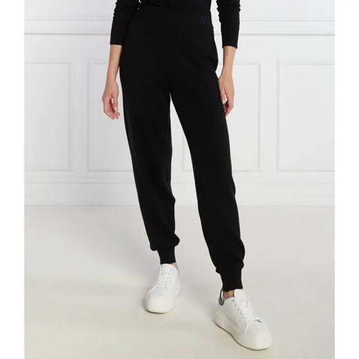 Armani Exchange Spodnie dresowe | Regular Fit | z dodatkiem wełny ze sklepu Gomez Fashion Store w kategorii Spodnie damskie - zdjęcie 184508531