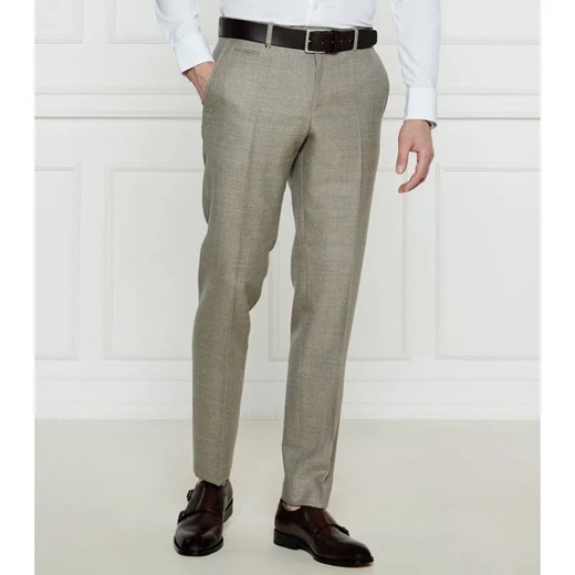BOSS BLACK Wełniane spodnie C-Genius-243 | Slim Fit ze sklepu Gomez Fashion Store w kategorii Spodnie męskie - zdjęcie 184509194