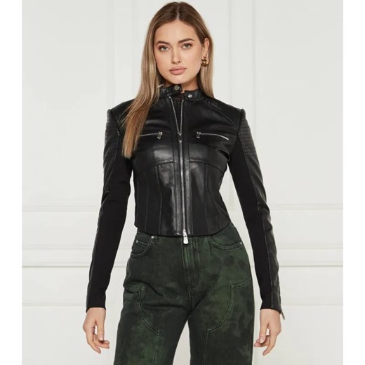Pinko Skórzana kurtka BATMAN | Cropped Fit ze sklepu Gomez Fashion Store w kategorii Kurtki damskie - zdjęcie 184509293