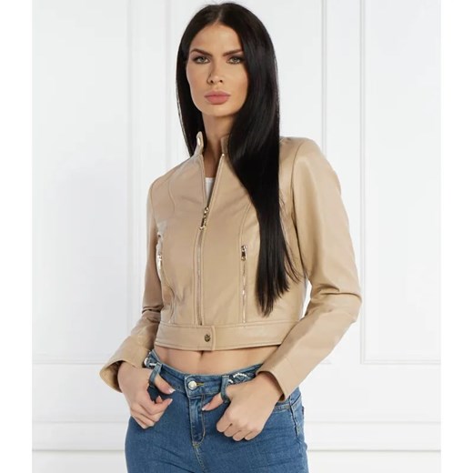 Liu Jo Skórzana kurtka | Cropped Fit Liu Jo 34 promocja Gomez Fashion Store