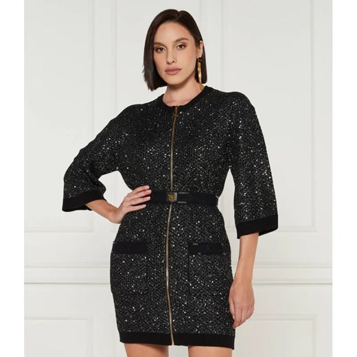 Elisabetta Franchi Sukienka z paskiem | z dodatkiem wełny ze sklepu Gomez Fashion Store w kategorii Sukienki - zdjęcie 184509543