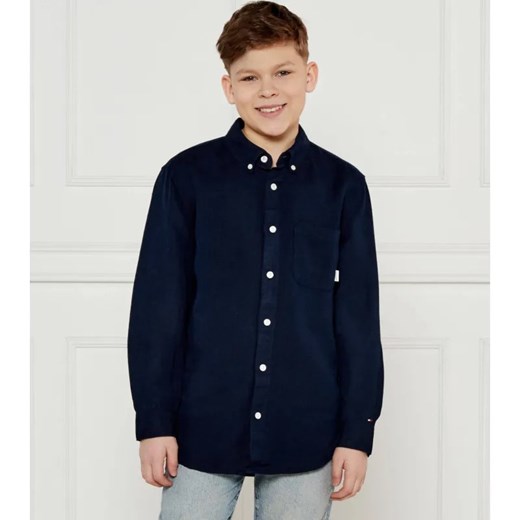 Tommy Hilfiger Lniana koszula | Regular Fit ze sklepu Gomez Fashion Store w kategorii Koszule chłopięce - zdjęcie 184509691