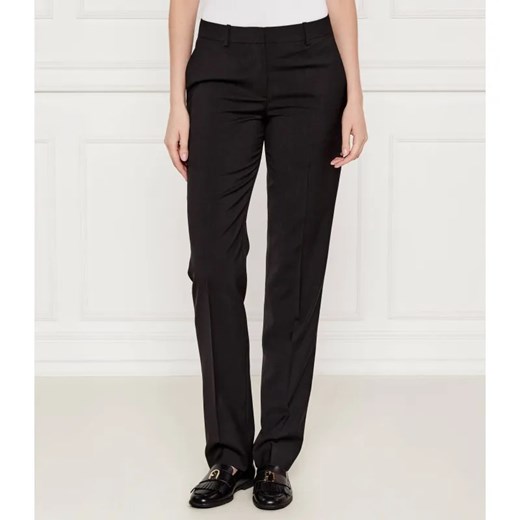 BOSS BLACK Wełniane spodnie Tameah | Slim Fit ze sklepu Gomez Fashion Store w kategorii Spodnie damskie - zdjęcie 184509731