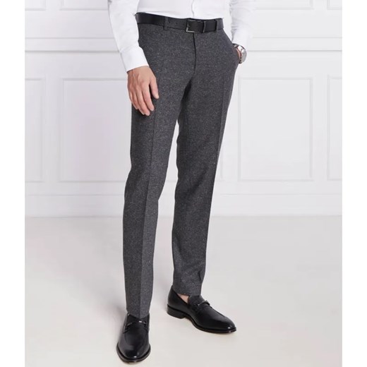 BOSS BLACK Wełniane spodnie H-Genius-224 | Slim Fit | z dodatkiem jedwabiu ze sklepu Gomez Fashion Store w kategorii Spodnie męskie - zdjęcie 184509794