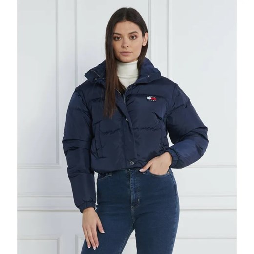 Tommy Jeans Puchowa kurtka 2w1 BADGE CROP VEST DOWN PUFFER | Cropped Fit ze sklepu Gomez Fashion Store w kategorii Kurtki damskie - zdjęcie 184510301