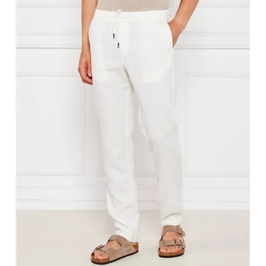 Tommy Hilfiger Lniane spodnie chino HARLEM | Relaxed fit ze sklepu Gomez Fashion Store w kategorii Spodnie męskie - zdjęcie 184510820