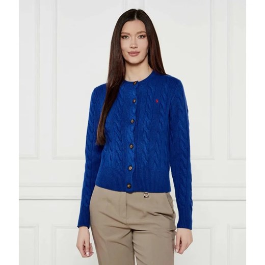 POLO RALPH LAUREN Wełniany kardigan | Regular Fit | z dodatkiem kaszmiru ze sklepu Gomez Fashion Store w kategorii Swetry damskie - zdjęcie 184510892