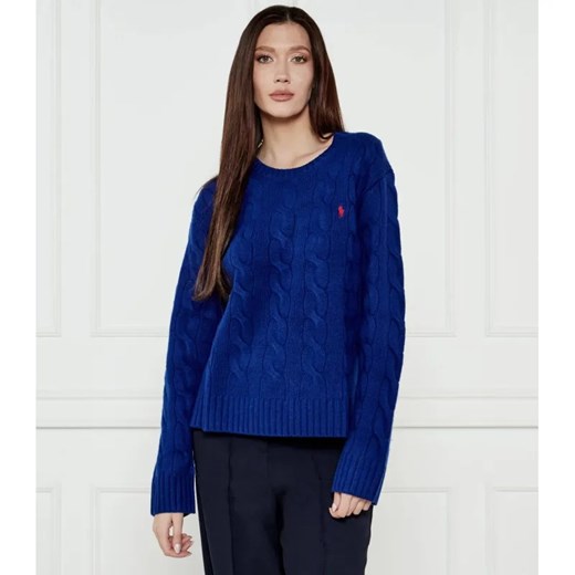 POLO RALPH LAUREN Wełniany sweter | Classic fit | z dodatkiem kaszmiru ze sklepu Gomez Fashion Store w kategorii Swetry damskie - zdjęcie 184510963