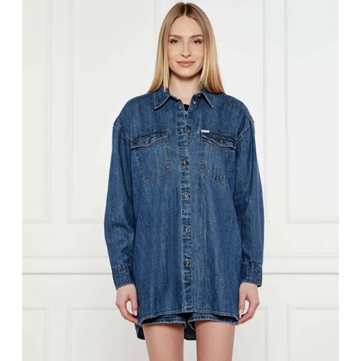 Guess Jeans Jeansowa koszula | Oversize fit ze sklepu Gomez Fashion Store w kategorii Koszule damskie - zdjęcie 184511031