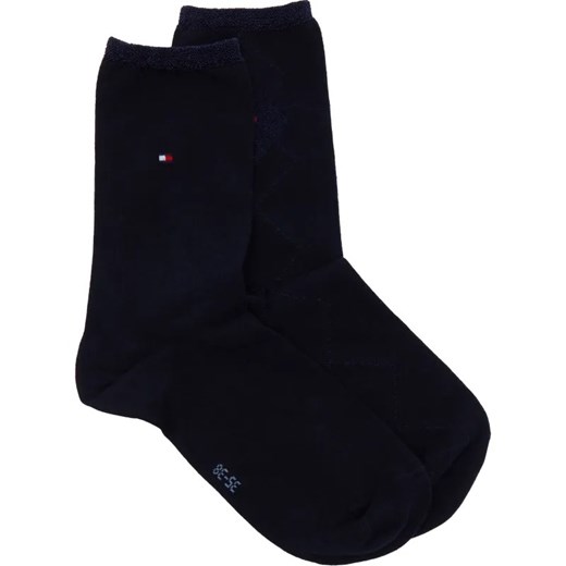Tommy Hilfiger Skarpety 2-pack SHINY ARGYLE Tommy Hilfiger 35/38 promocja Gomez Fashion Store