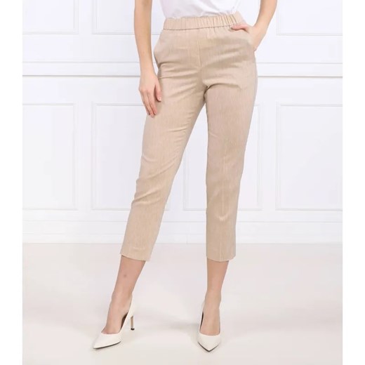 Peserico Wełniane spodnie | Regular Fit | z dodatkiem lnu ze sklepu Gomez Fashion Store w kategorii Spodnie damskie - zdjęcie 184511302