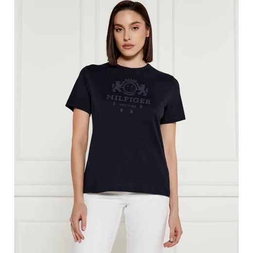 Tommy Hilfiger T-shirt | Regular Fit ze sklepu Gomez Fashion Store w kategorii Bluzki damskie - zdjęcie 184511321