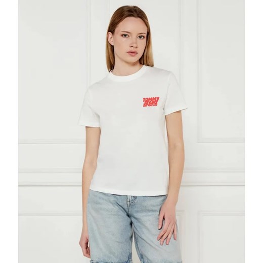 Tommy Jeans T-shirt | Regular Fit ze sklepu Gomez Fashion Store w kategorii Bluzki damskie - zdjęcie 184511354